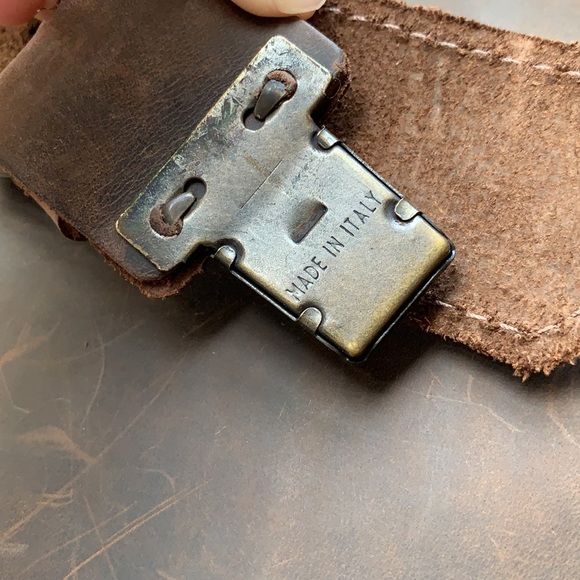 🦄 Brown leather courier shoulder bag - Picture 5 of 13